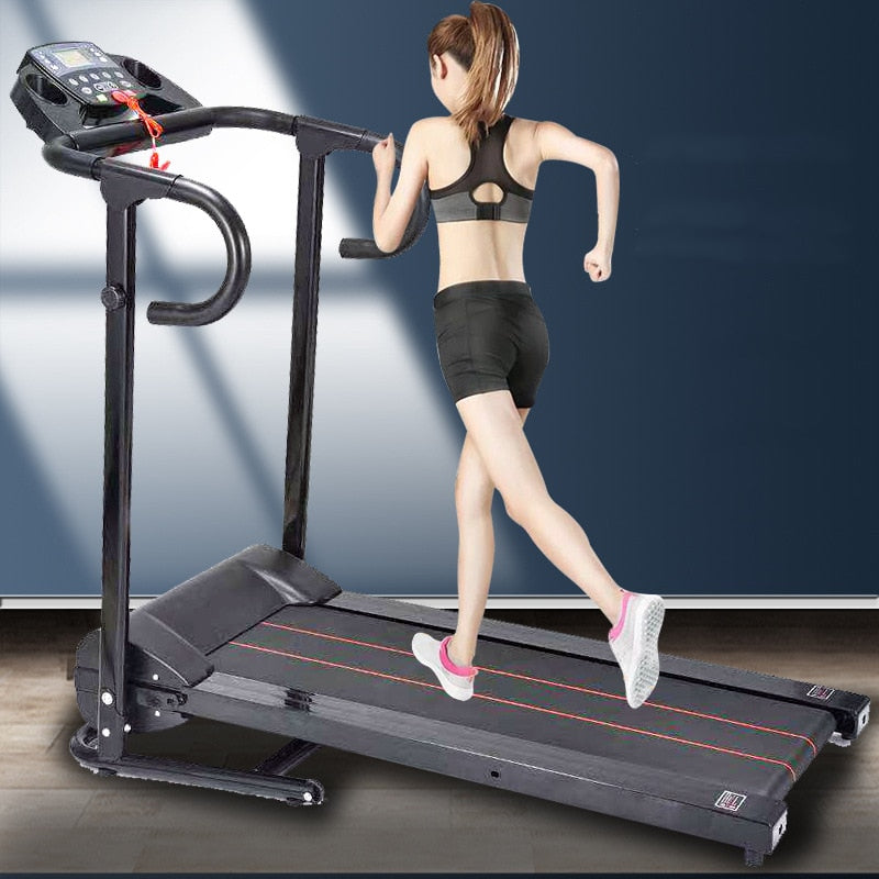 Indoor Running, Walking, Warm-Up Exercise, Heart Rate Measurement, Manual Speed Adjustment, Foldable Multifunctional Treadmill