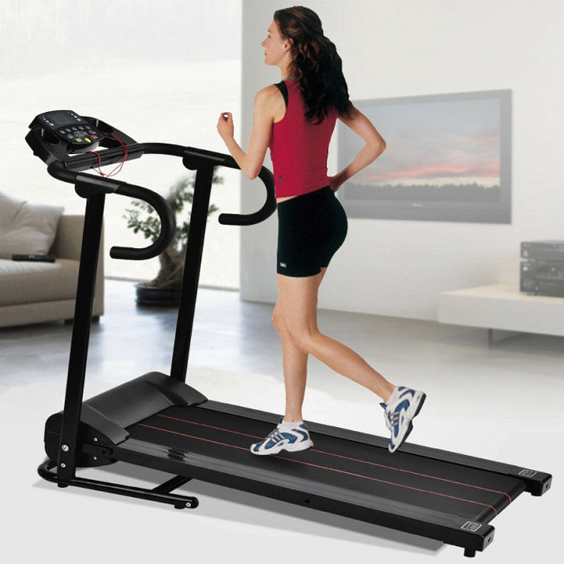 Indoor Running, Walking, Warm-Up Exercise, Heart Rate Measurement, Manual Speed Adjustment, Foldable Multifunctional Treadmill