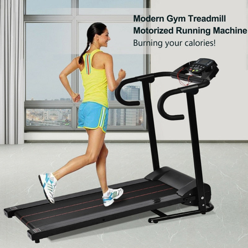 Indoor Running, Walking, Warm-Up Exercise, Heart Rate Measurement, Manual Speed Adjustment, Foldable Multifunctional Treadmill