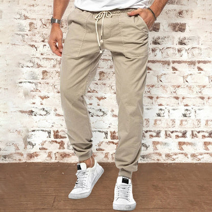 Men's Casual Pants Trendy Loose Trousers With Waistband