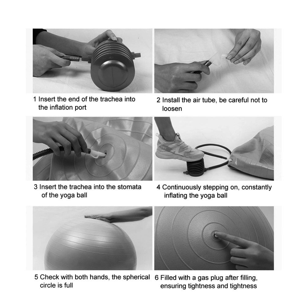 Men Anti Burst Exercise Balls 55cm-75cm Gym Fit Ball Professional Pilates Yoga Fitness Balance Stability Ball Supports 2200lbs