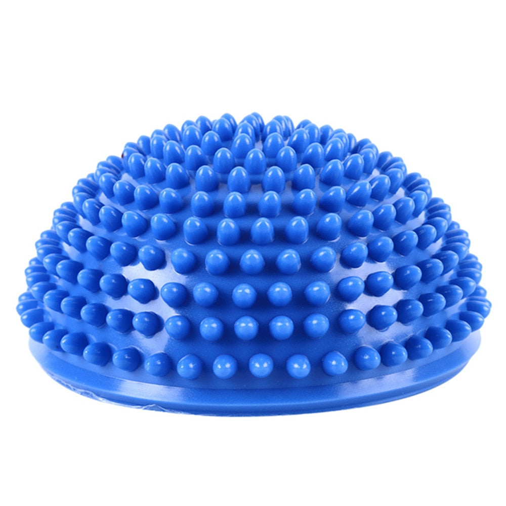 16cm Yoga Spiky Foot Massage Ball Anti-Slip Half Ball Exercise Stabilizer Balance Integration Trainer Hemisphere Stepping Stones