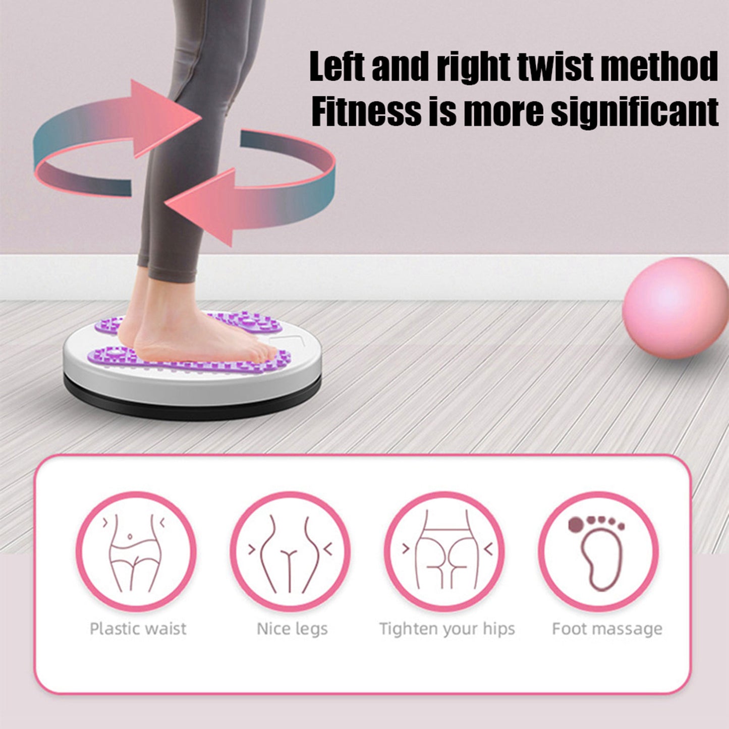 Twister Board for Exercise Waist Twisting Disc with Handles Magnet Balance Board Home Aerobic Exercise Fitness Equipment