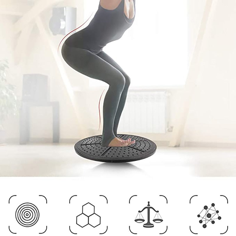 Yoga Balance Board Disc Stability Round Plates Exercise Trainer for Fitness Sports Waist Wriggling Fitness Balance Board Latest