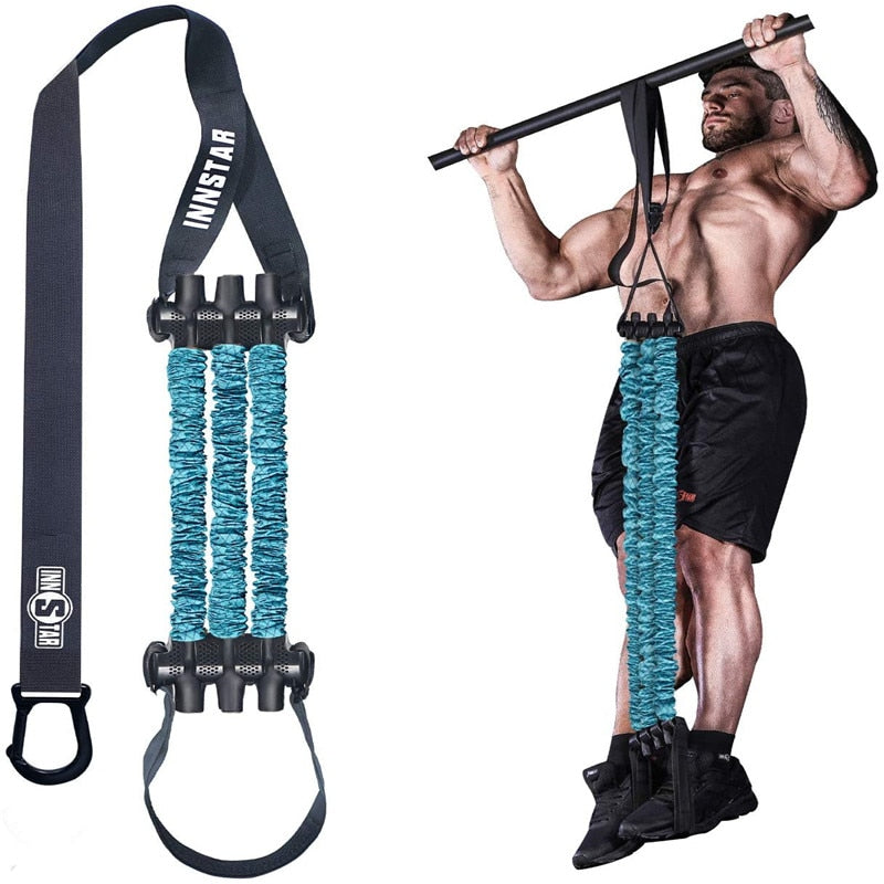 INNSTAR Door Wall Horizontal Bar Pull-up Band Chin Up Assistance Elastic Resistance Bands Home Gym Fitness Workout Training Belt
