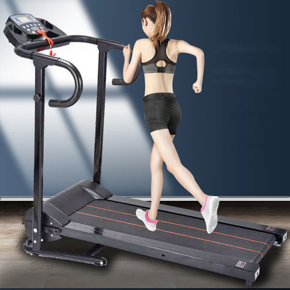 Indoor Running, Walking, Warm-Up Exercise, Heart Rate Measurement, Manual Speed Adjustment, Foldable Multifunctional Treadmill