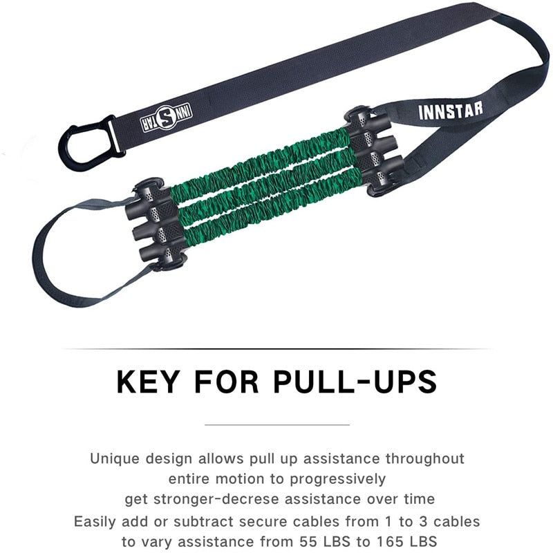 INNSTAR Pull-up Assist Band Elastic Chin Up Assistance Resistance Bands Home Gym Horizontal Bar Hanging Belt Arm Muscle Training
