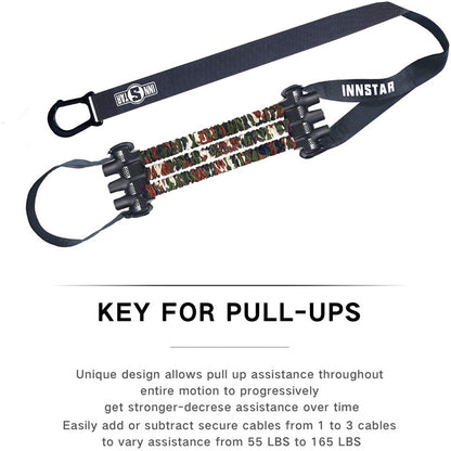 INNSTAR Pull-up Assist Band Elastic Chin Up Assistance Resistance Bands Home Gym Horizontal Bar Hanging Belt Arm Muscle Training