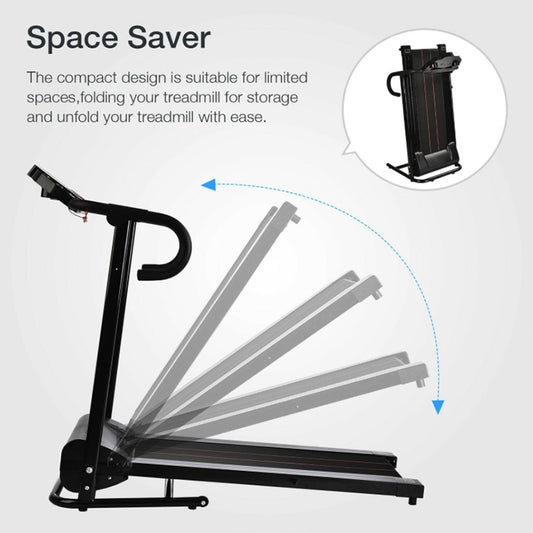 Indoor Running, Walking, Warm-Up Exercise, Heart Rate Measurement, Manual Speed Adjustment, Foldable Multifunctional Treadmill