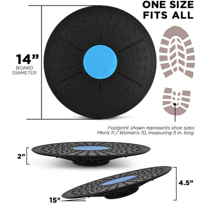 Yoga Balance Board Wobble Fitness Rotation Massage Stability Disc Round Plates Board Gym Waist Twisting Exerciser