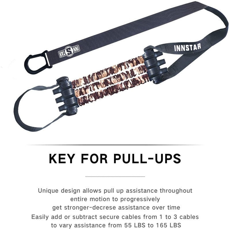 INNSTAR Pull-up Assist Band Elastic Chin Up Assistance Resistance Bands Home Gym Horizontal Bar Hanging Belt Arm Muscle Training