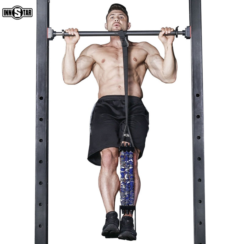 INNSTAR Door Wall Horizontal Bar Pull-up Band Chin Up Assistance Elastic Resistance Bands Home Gym Fitness Workout Training Belt
