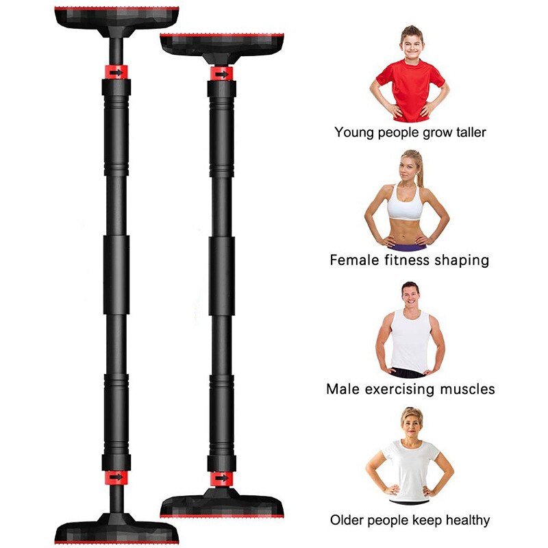 Adjustable Pull Up Bar Doorway Home Gym Wall Horizontal Bar Aadult Kids Men Bodybuilding Chin-up Workout Bar Fitness Equipment