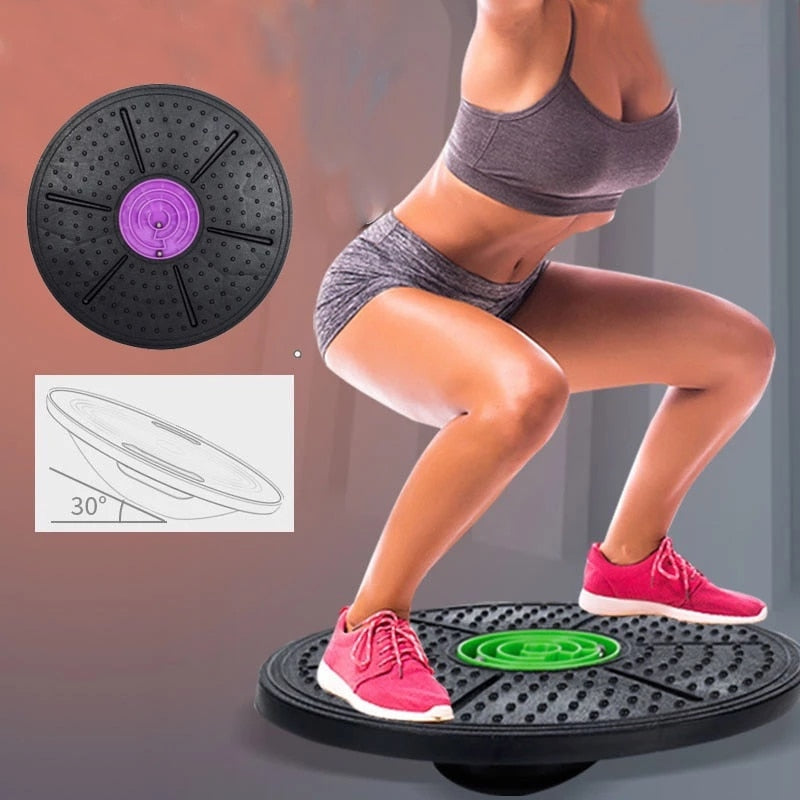 Yoga Balance Board Fitness Waist Twist Rotation Massage Stability Disc Training Yoga Exercise Round Plates Board Gym Exerciser